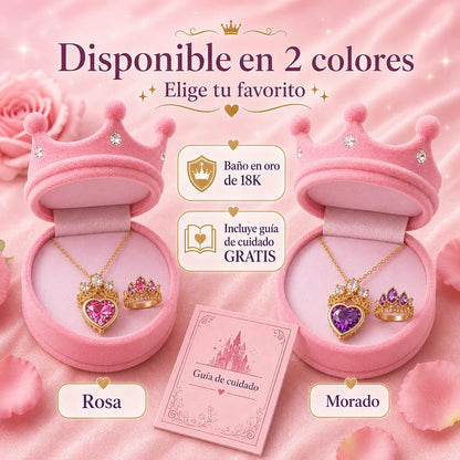 CrownLove™ – Combo Corona Encantada con Collar y Anillo