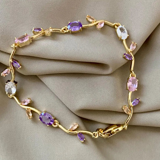 PULSERA TULIPAN ETERNO 🌷I BAÑO DE ORO + CAJA DE REGALO