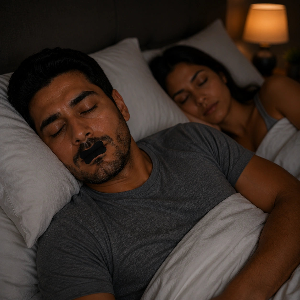 Pareja durmiendo tranquila